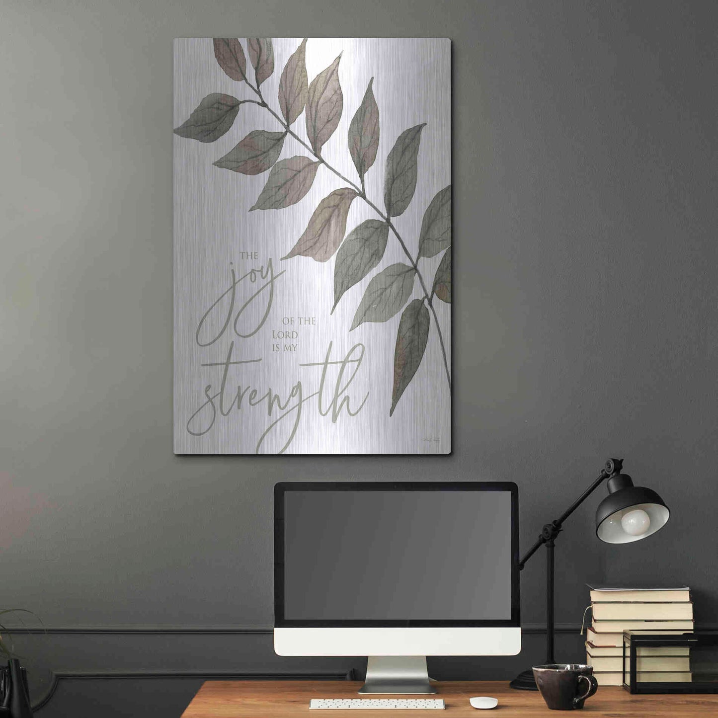 Luxe Metal Art 'The Lord is My Strength' by Cindy Jacobs, Metal Wall Art,24x36