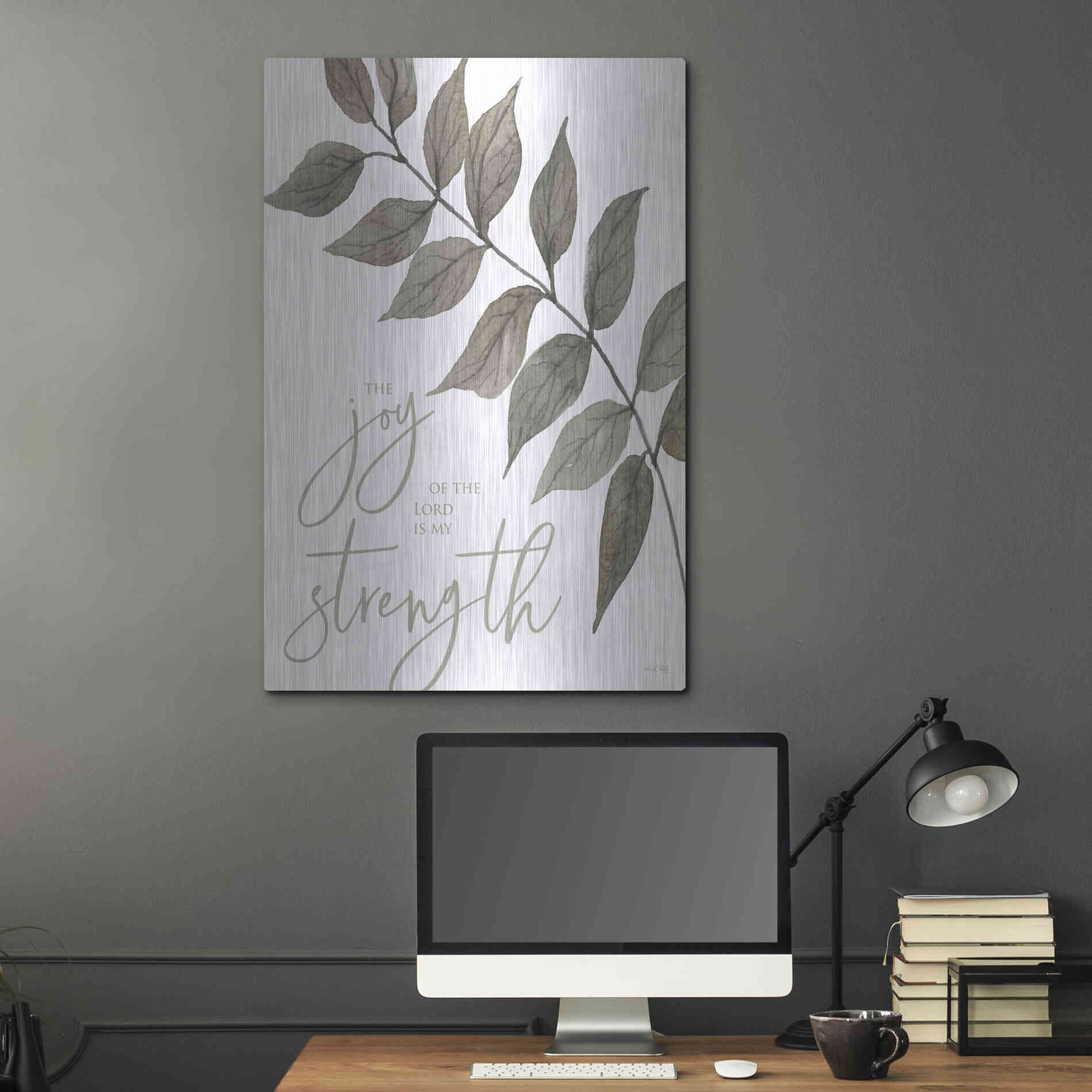 Luxe Metal Art 'The Lord is My Strength' by Cindy Jacobs, Metal Wall Art,24x36