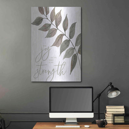 Luxe Metal Art 'The Lord is My Strength' by Cindy Jacobs, Metal Wall Art,24x36