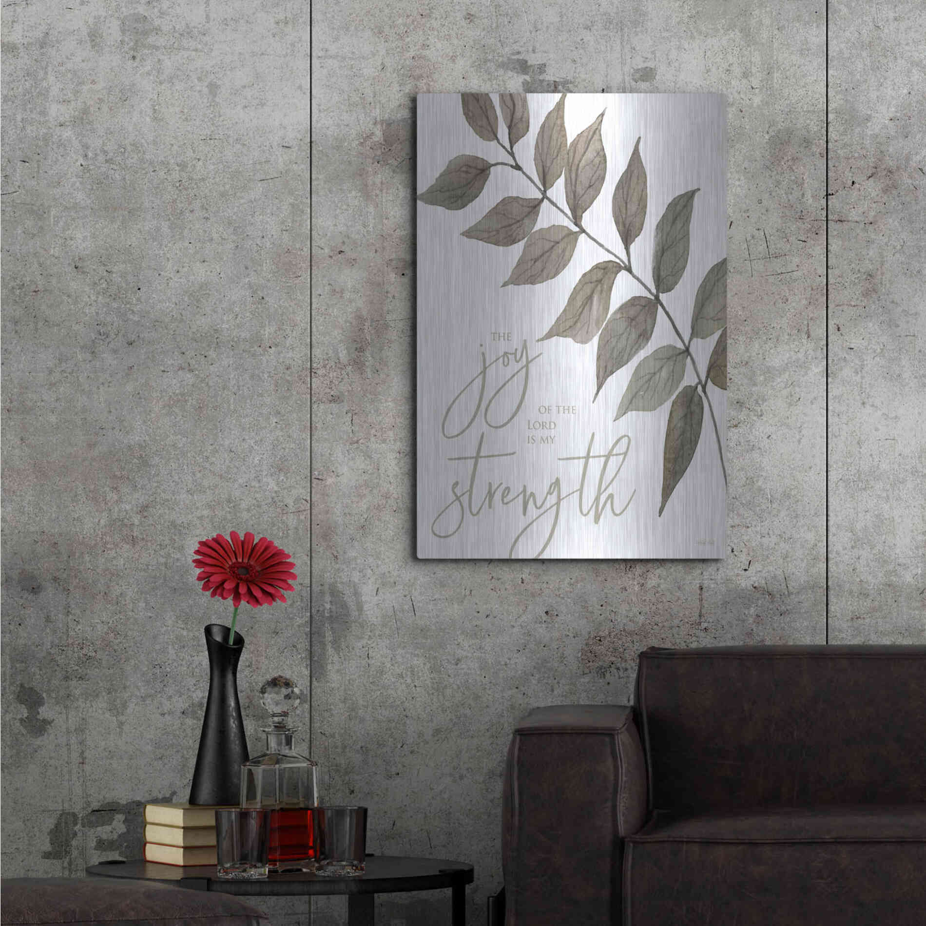 Luxe Metal Art 'The Lord is My Strength' by Cindy Jacobs, Metal Wall Art,24x36