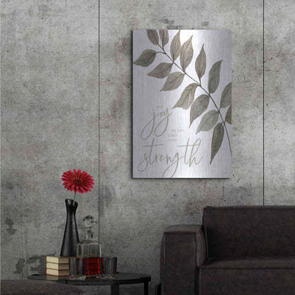 Luxe Metal Art 'The Lord is My Strength' by Cindy Jacobs, Metal Wall Art,24x36