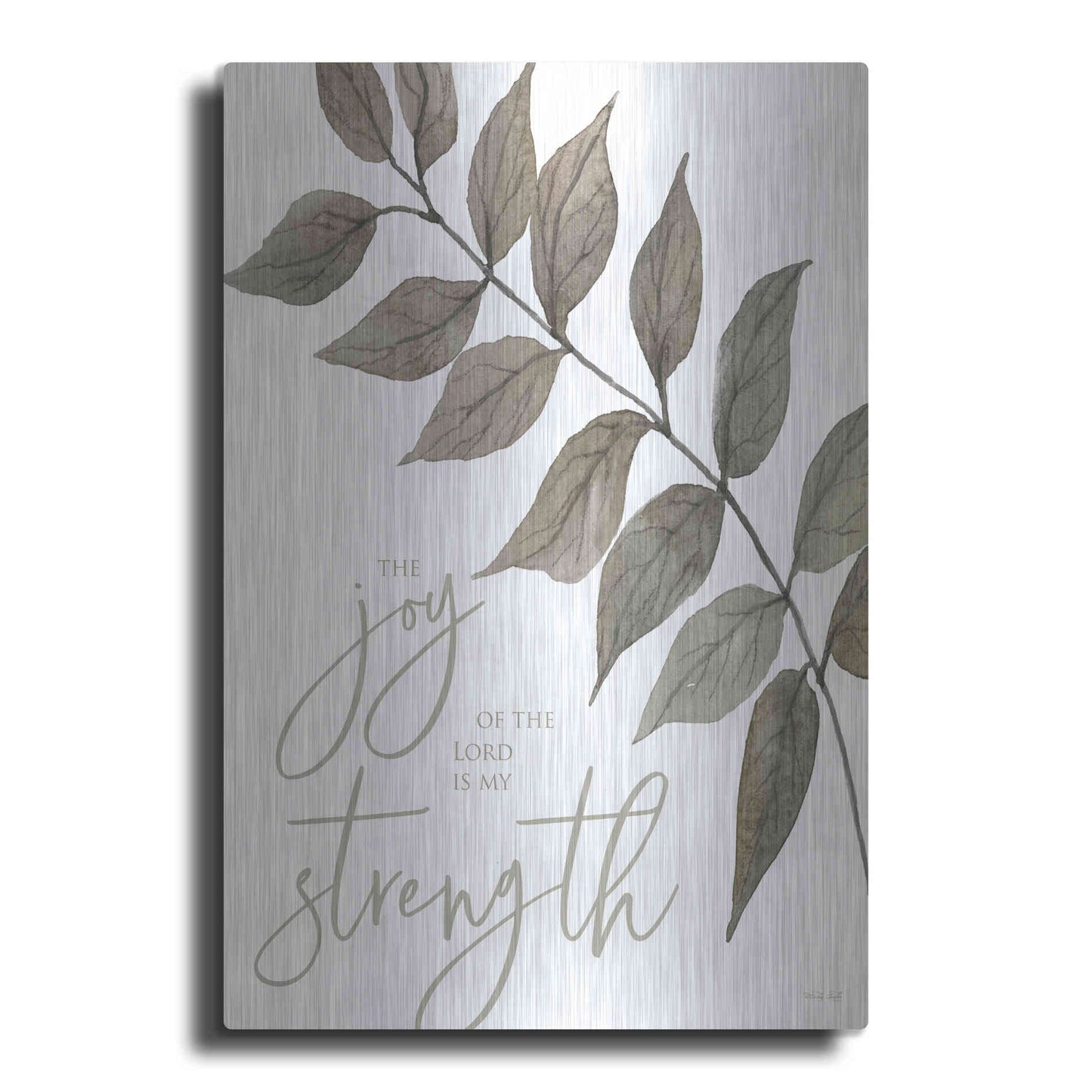 Luxe Metal Art 'The Lord is My Strength' by Cindy Jacobs, Metal Wall Art