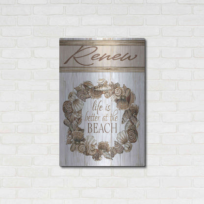 Luxe Metal Art 'Renew Shell Wreath' by Cindy Jacobs, Metal Wall Art,24x36