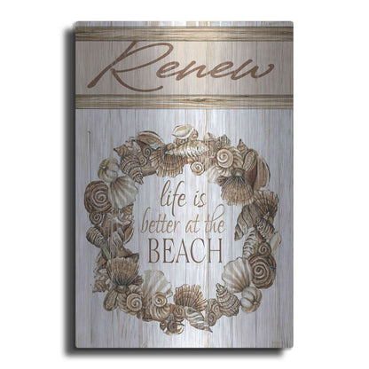 Luxe Metal Art 'Renew Shell Wreath' by Cindy Jacobs, Metal Wall Art