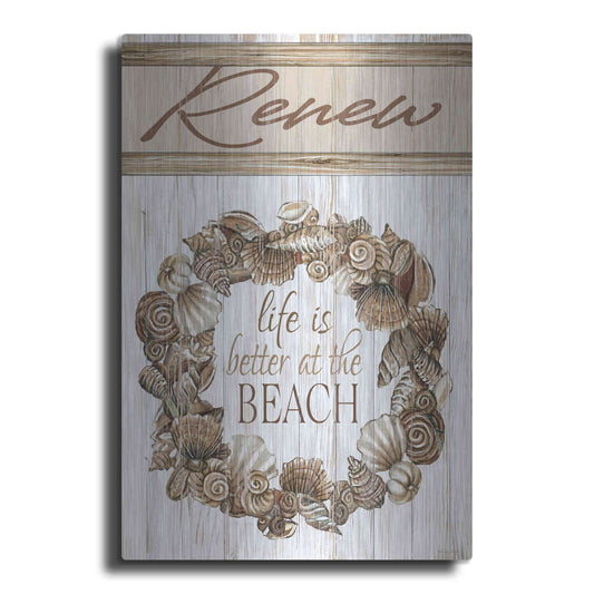 Luxe Metal Art 'Renew Shell Wreath' by Cindy Jacobs, Metal Wall Art