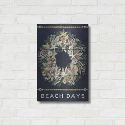 Luxe Metal Art 'Beach Days Shell' by Cindy Jacobs, Metal Wall Art,16x24