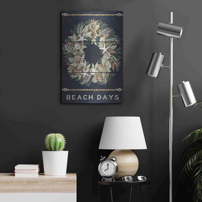 Luxe Metal Art 'Beach Days Shell' by Cindy Jacobs, Metal Wall Art,16x24