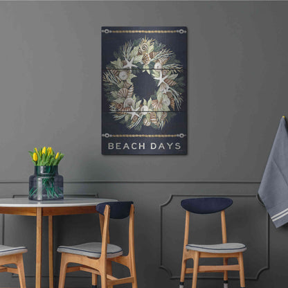 Luxe Metal Art 'Beach Days Shell' by Cindy Jacobs, Metal Wall Art,24x36