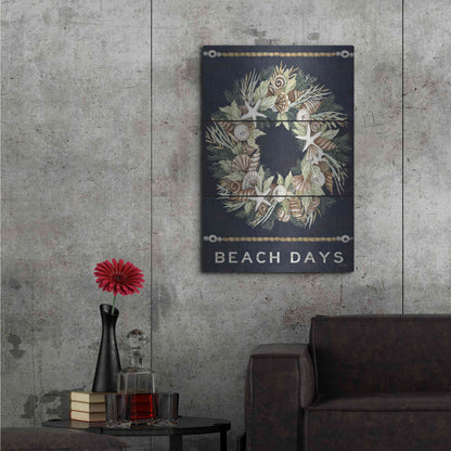 Luxe Metal Art 'Beach Days Shell' by Cindy Jacobs, Metal Wall Art,24x36