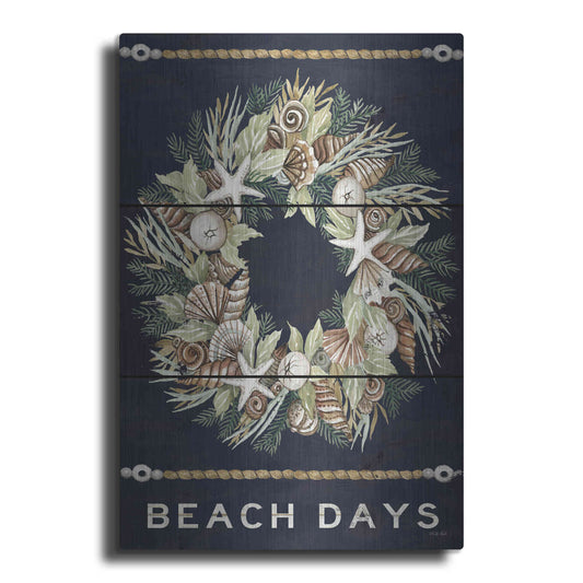 Luxe Metal Art 'Beach Days Shell' by Cindy Jacobs, Metal Wall Art