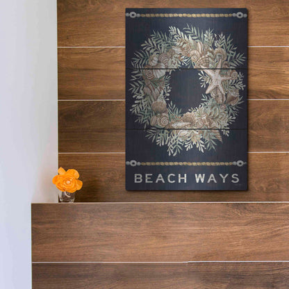 Luxe Metal Art 'Beach Ways' by Cindy Jacobs, Metal Wall Art,12x16