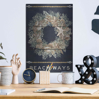 Luxe Metal Art 'Beach Ways' by Cindy Jacobs, Metal Wall Art,12x16