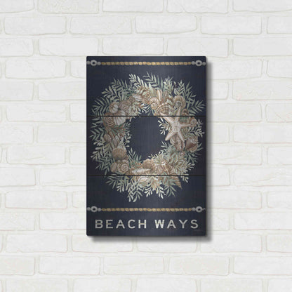 Luxe Metal Art 'Beach Ways' by Cindy Jacobs, Metal Wall Art,16x24