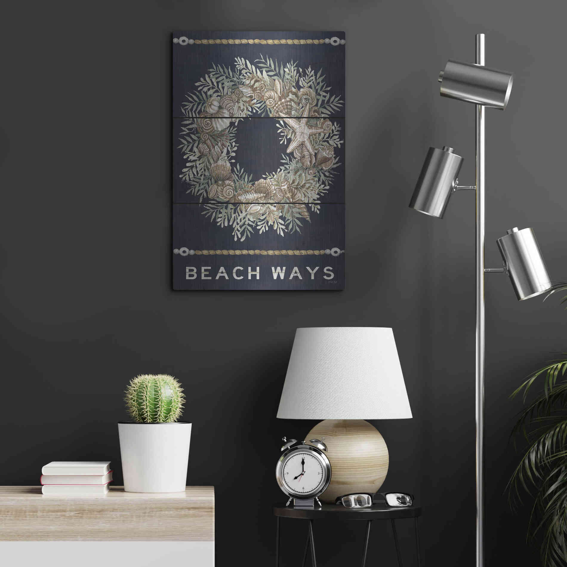 Luxe Metal Art 'Beach Ways' by Cindy Jacobs, Metal Wall Art,16x24