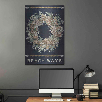 Luxe Metal Art 'Beach Ways' by Cindy Jacobs, Metal Wall Art,24x36