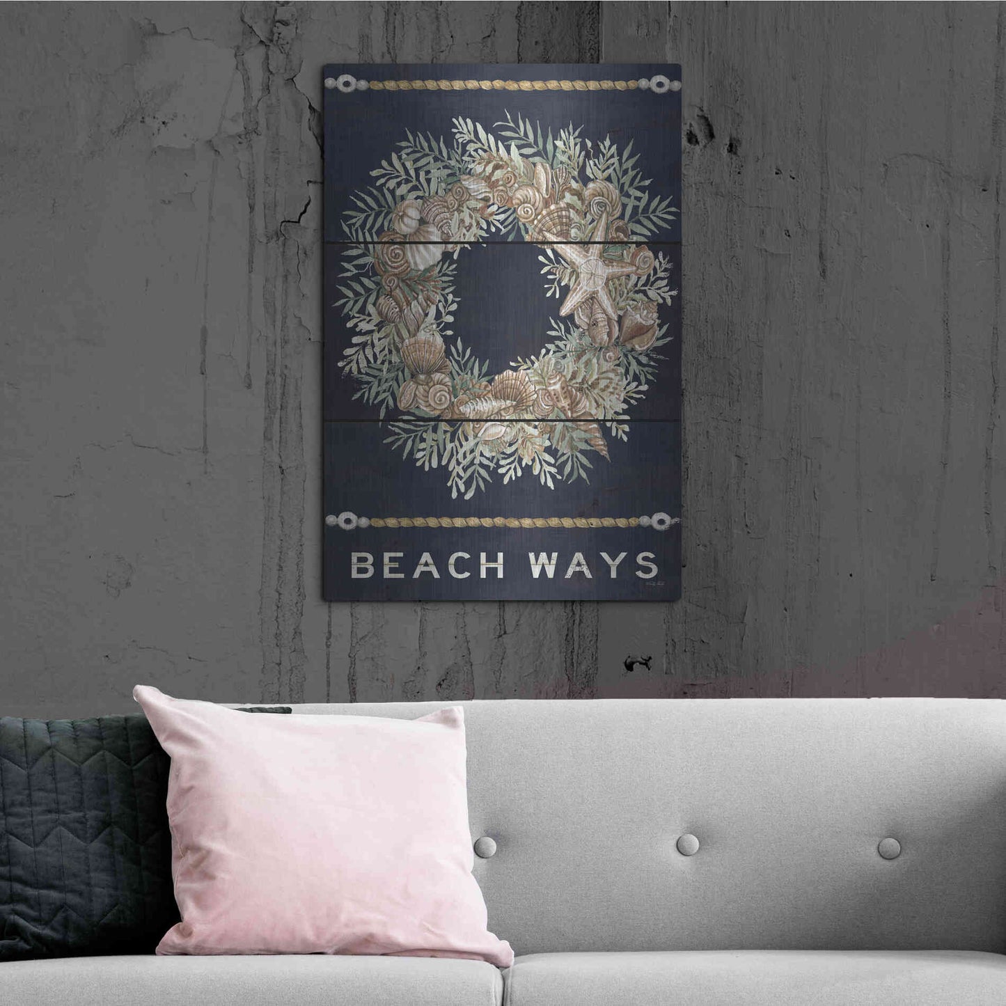 Luxe Metal Art 'Beach Ways' by Cindy Jacobs, Metal Wall Art,24x36