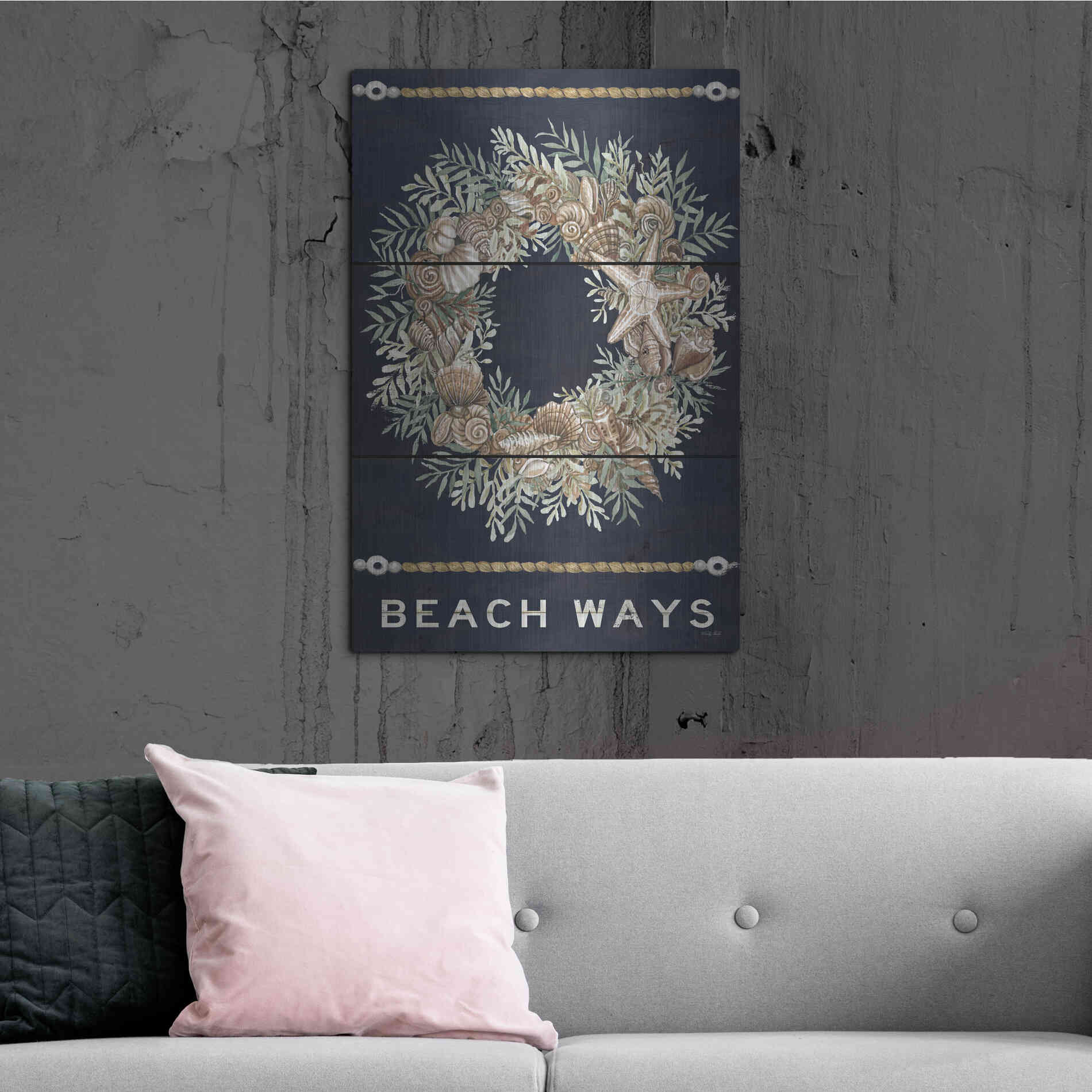 Luxe Metal Art 'Beach Ways' by Cindy Jacobs, Metal Wall Art,24x36