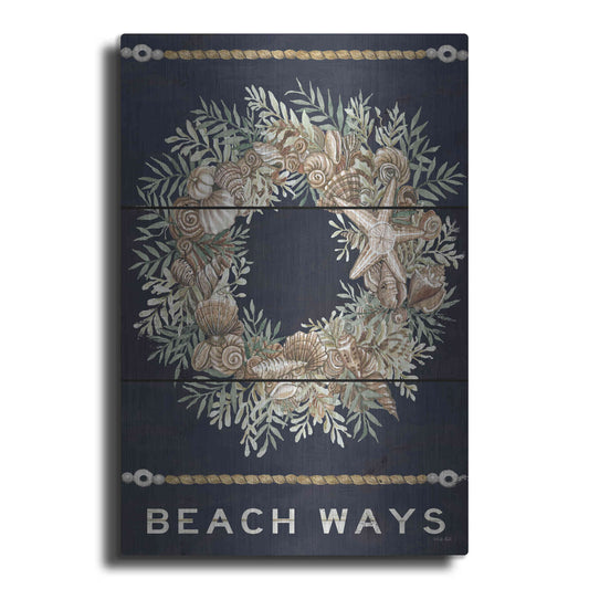Luxe Metal Art 'Beach Ways' by Cindy Jacobs, Metal Wall Art