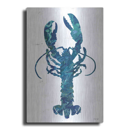 Luxe Metal Art 'Bright Lobster Blue' by Cindy Jacobs, Metal Wall Art