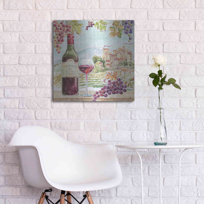 Luxe Metal Art 'Wine Country III' by Daphne Brissonet, Metal Wall Art,24x24