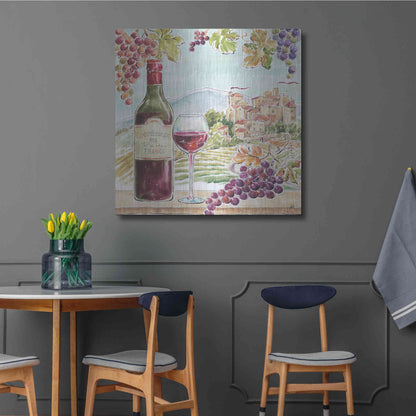 Luxe Metal Art 'Wine Country III' by Daphne Brissonet, Metal Wall Art,36x36