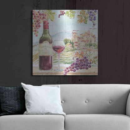 Luxe Metal Art 'Wine Country III' by Daphne Brissonet, Metal Wall Art,36x36