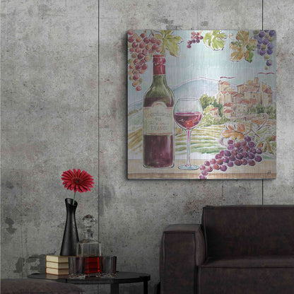 Luxe Metal Art 'Wine Country III' by Daphne Brissonet, Metal Wall Art,36x36
