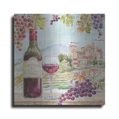 Luxe Metal Art 'Wine Country III' by Daphne Brissonet, Metal Wall Art