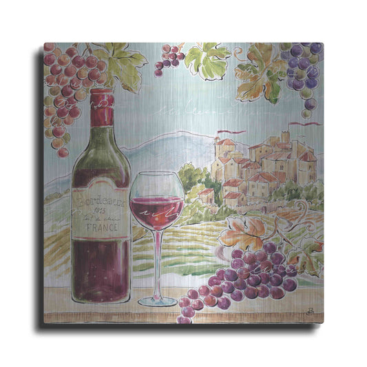 Luxe Metal Art 'Wine Country III' by Daphne Brissonet, Metal Wall Art