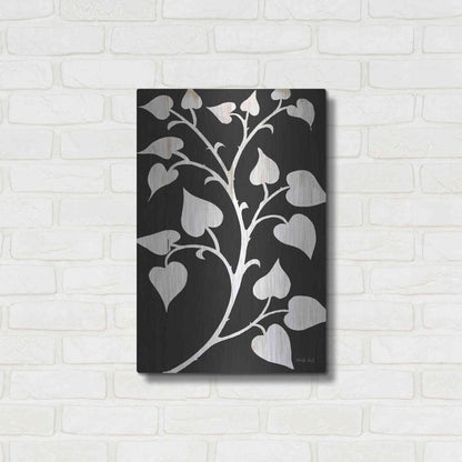 Luxe Metal Art 'Branch on Black I' by Cindy Jacobs, Metal Wall Art,16x24