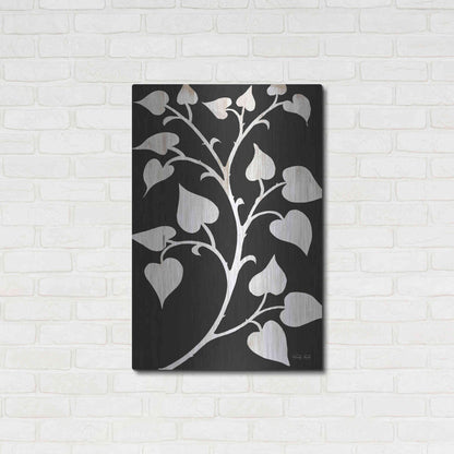 Luxe Metal Art 'Branch on Black I' by Cindy Jacobs, Metal Wall Art,24x36