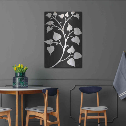 Luxe Metal Art 'Branch on Black I' by Cindy Jacobs, Metal Wall Art,24x36