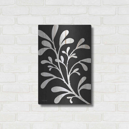 Luxe Metal Art 'Branch on Black II' by Cindy Jacobs, Metal Wall Art,16x24