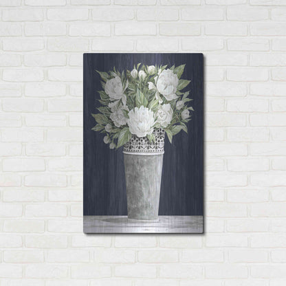 Luxe Metal Art 'Punched Tin White Floral' by Cindy Jacobs, Metal Wall Art,24x36
