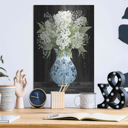 Luxe Metal Art 'Hydrangea Elegance' by Cindy Jacobs, Metal Wall Art,12x16