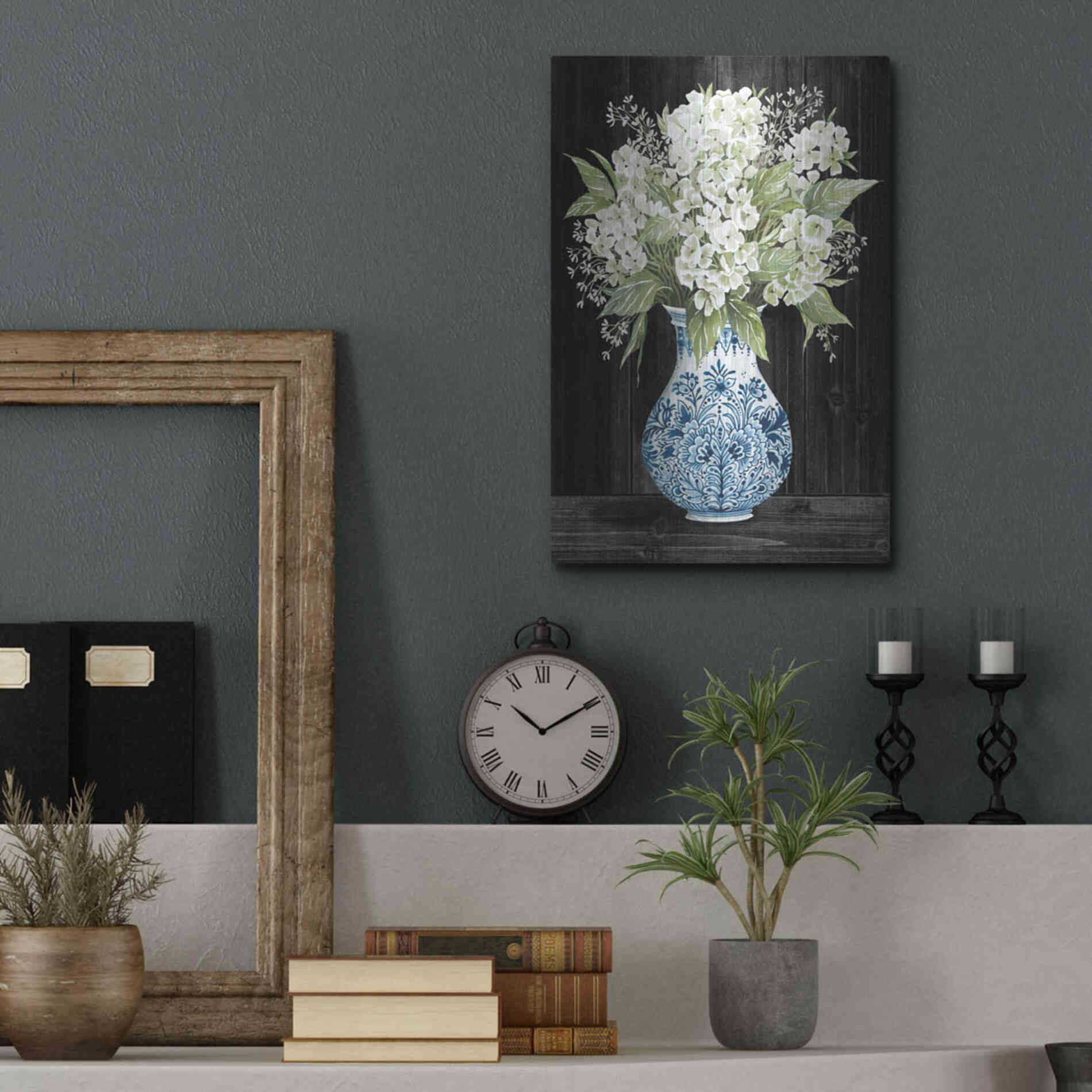 Luxe Metal Art 'Hydrangea Elegance' by Cindy Jacobs, Metal Wall Art,12x16