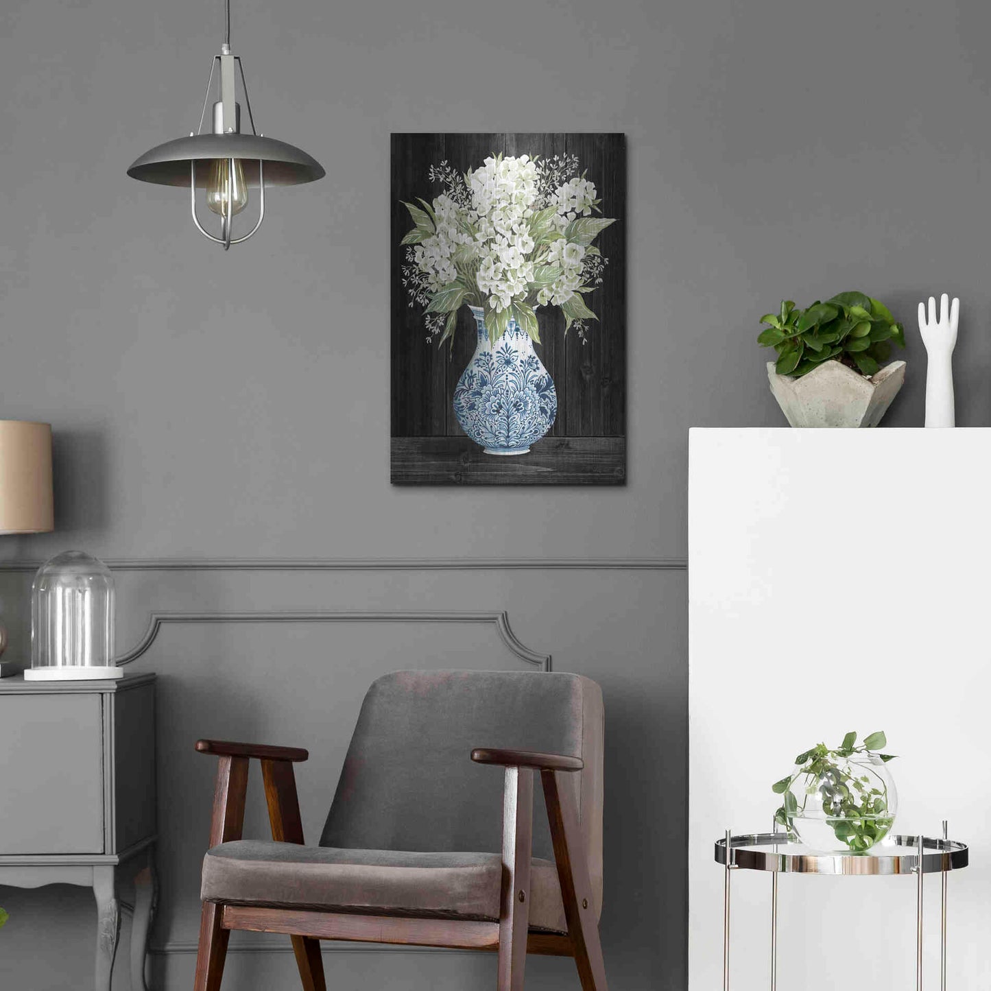 Luxe Metal Art 'Hydrangea Elegance' by Cindy Jacobs, Metal Wall Art,16x24