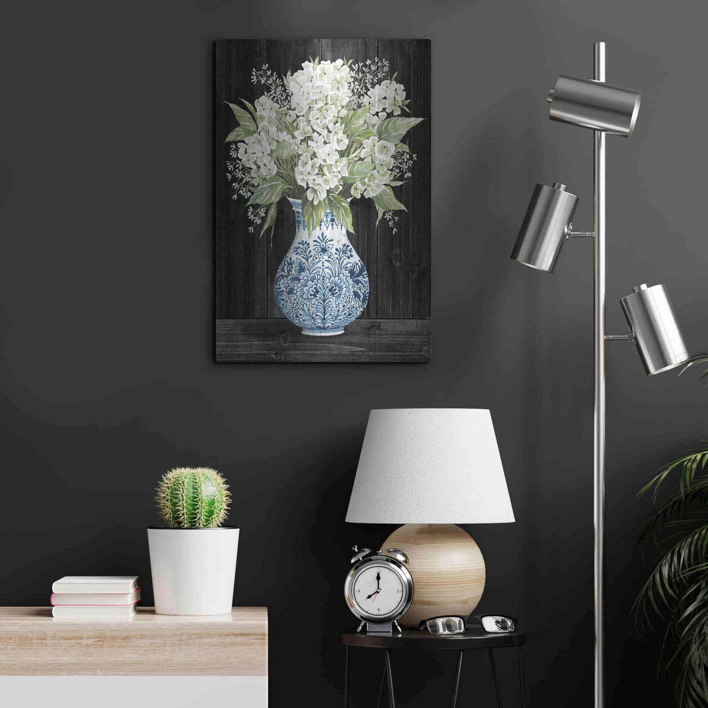 Luxe Metal Art 'Hydrangea Elegance' by Cindy Jacobs, Metal Wall Art,16x24