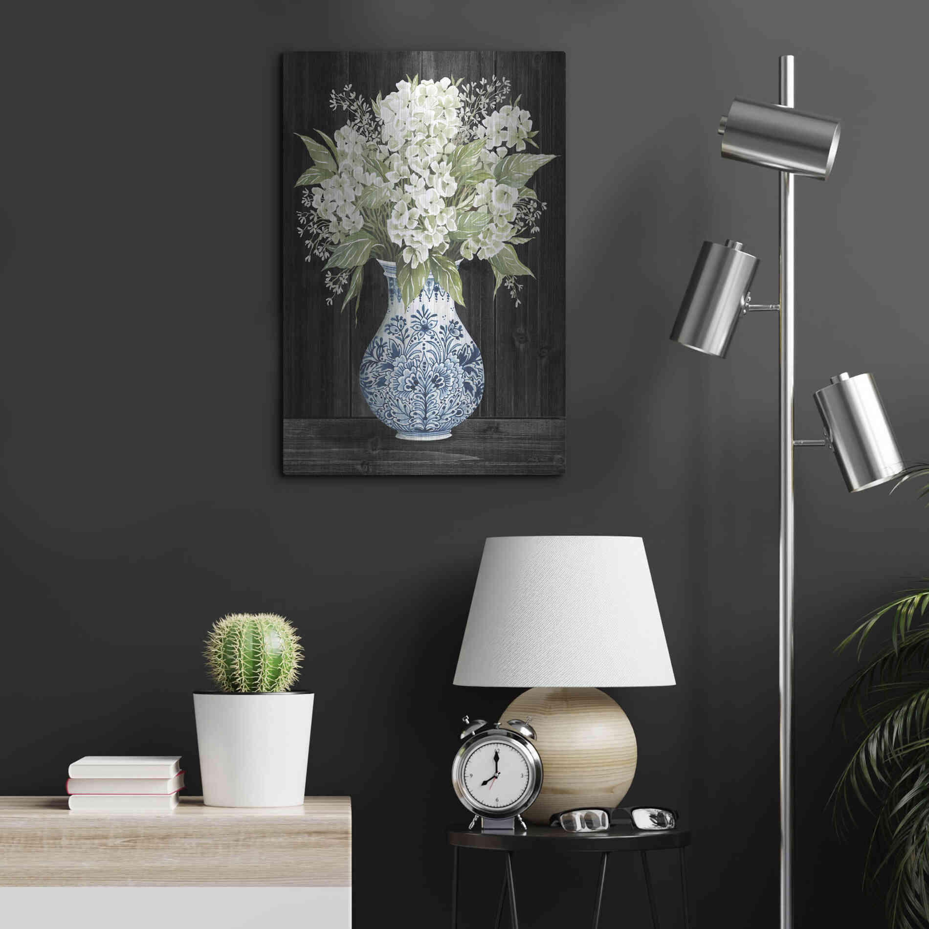 Luxe Metal Art 'Hydrangea Elegance' by Cindy Jacobs, Metal Wall Art,16x24