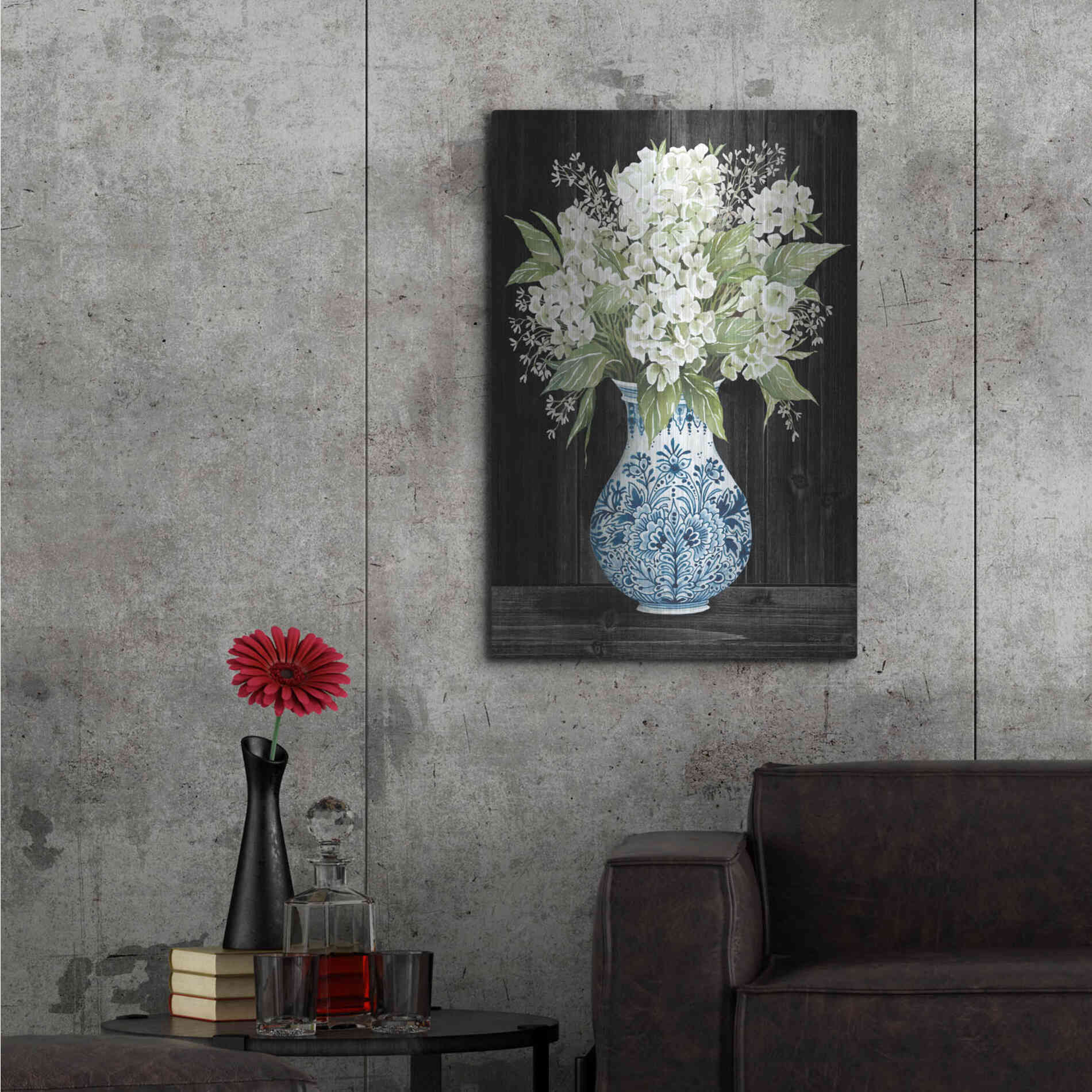 Luxe Metal Art 'Hydrangea Elegance' by Cindy Jacobs, Metal Wall Art,24x36