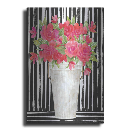 Luxe Metal Art 'Fuchsias I' by Cindy Jacobs, Metal Wall Art