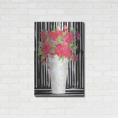 Luxe Metal Art 'Fuchsias II' by Cindy Jacobs, Metal Wall Art,24x36