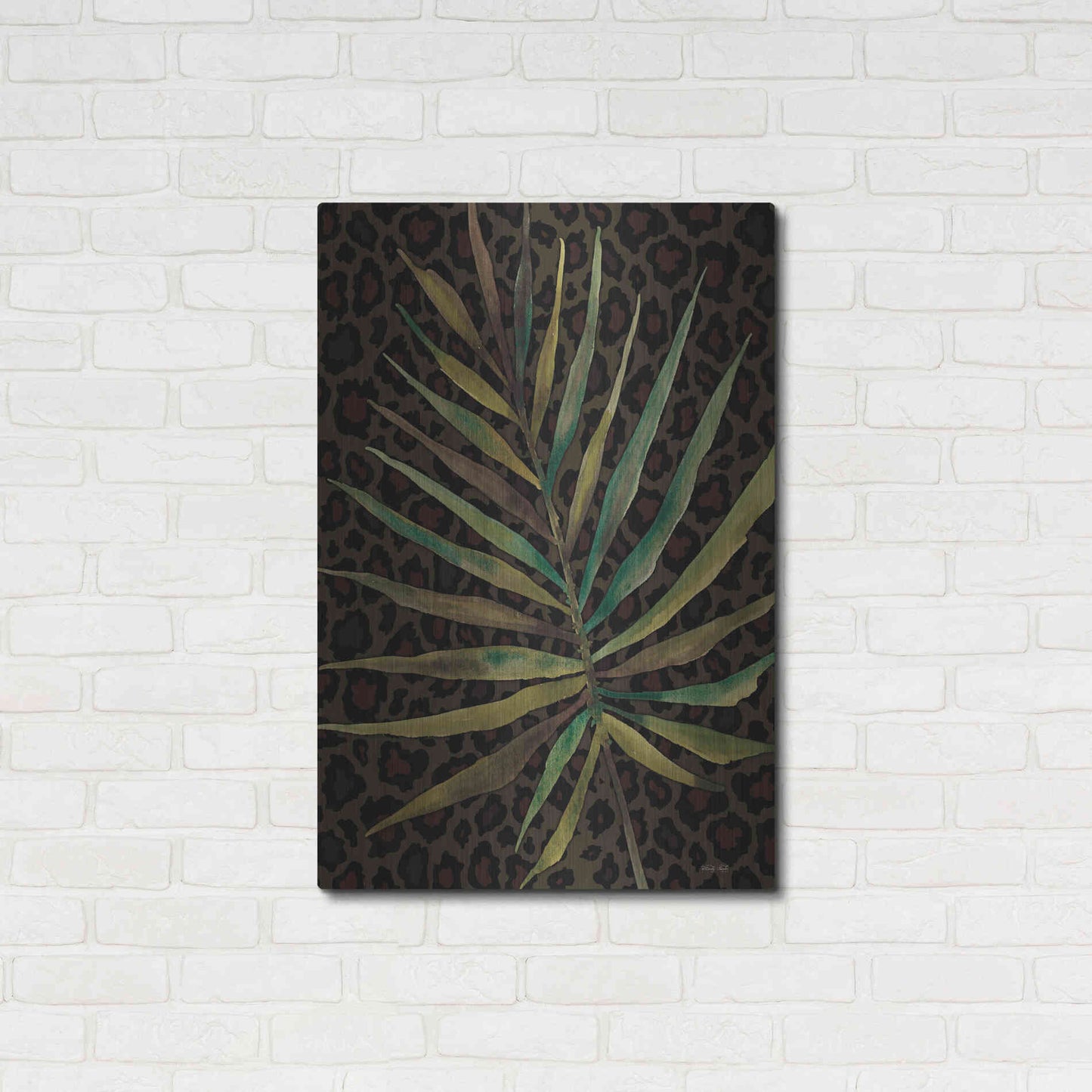 Luxe Metal Art 'Areca Leaf' by Cindy Jacobs, Metal Wall Art,24x36