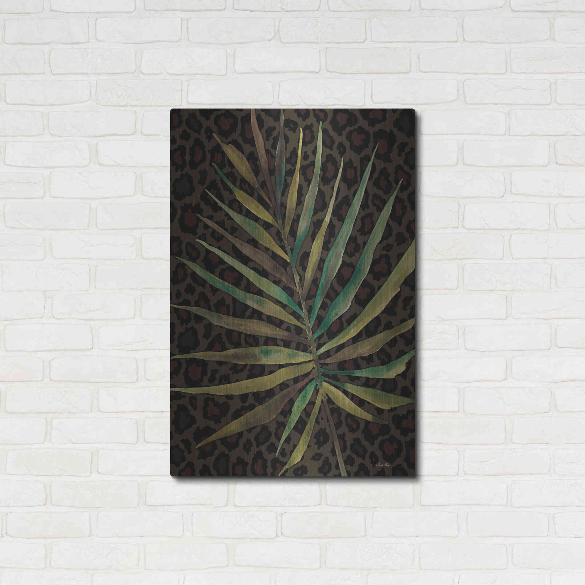 Luxe Metal Art 'Areca Leaf' by Cindy Jacobs, Metal Wall Art,24x36