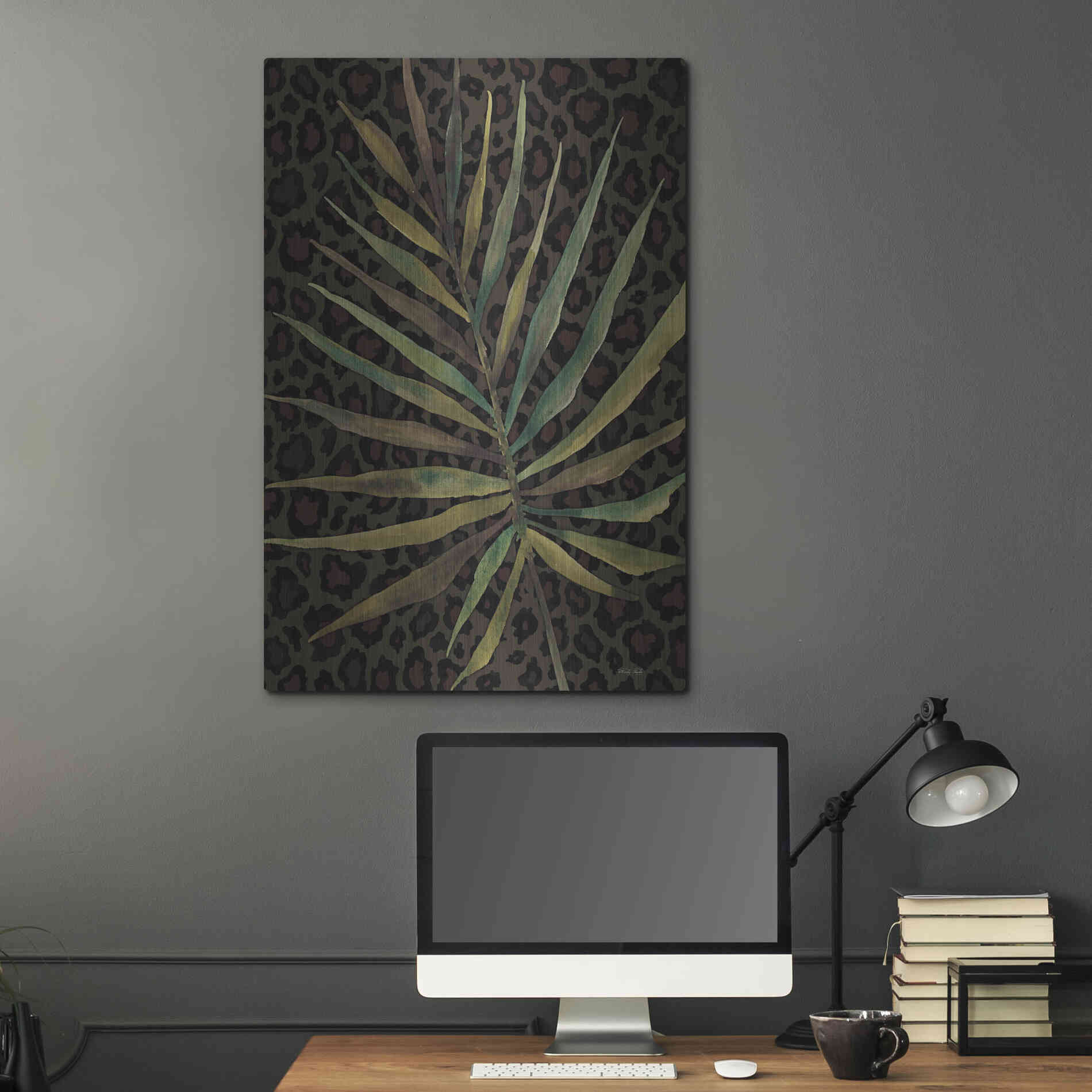 Luxe Metal Art 'Areca Leaf' by Cindy Jacobs, Metal Wall Art,24x36