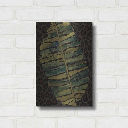 Luxe Metal Art 'Banana Leaf' by Cindy Jacobs, Metal Wall Art,12x16