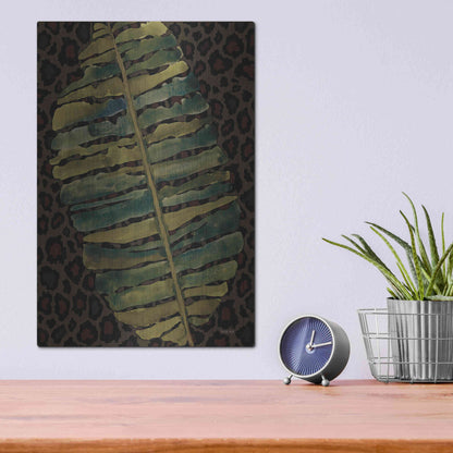 Luxe Metal Art 'Banana Leaf' by Cindy Jacobs, Metal Wall Art,12x16