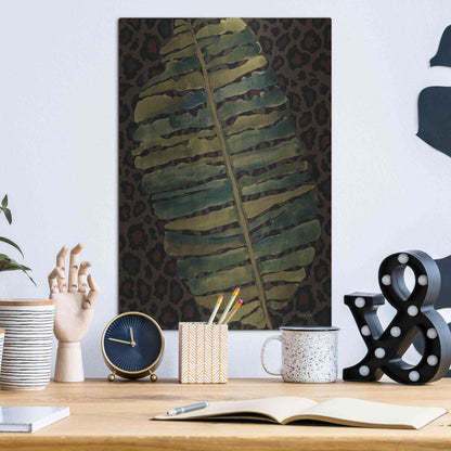 Luxe Metal Art 'Banana Leaf' by Cindy Jacobs, Metal Wall Art,12x16