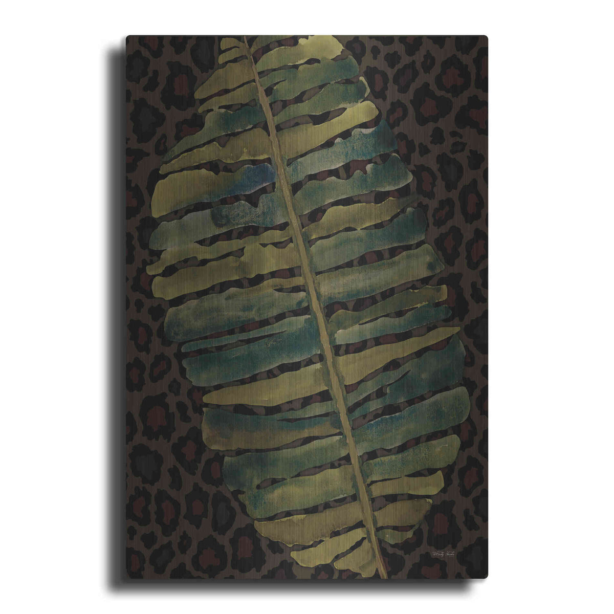 Luxe Metal Art 'Banana Leaf' by Cindy Jacobs, Metal Wall Art