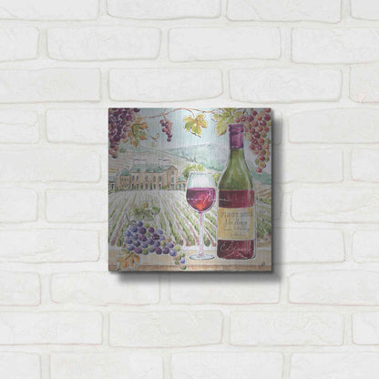 Luxe Metal Art 'Wine Country IV' by Daphne Brissonet, Metal Wall Art,12x12